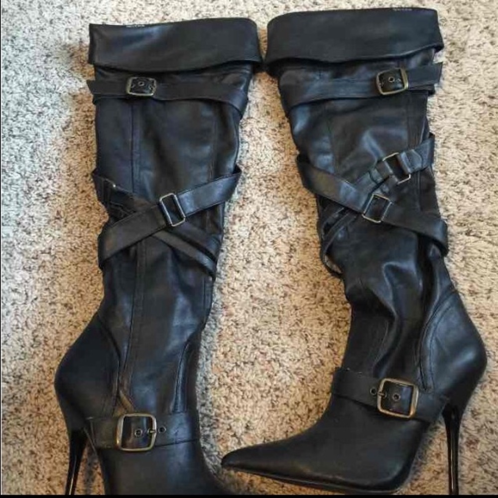 Aldo thigh high leather boots