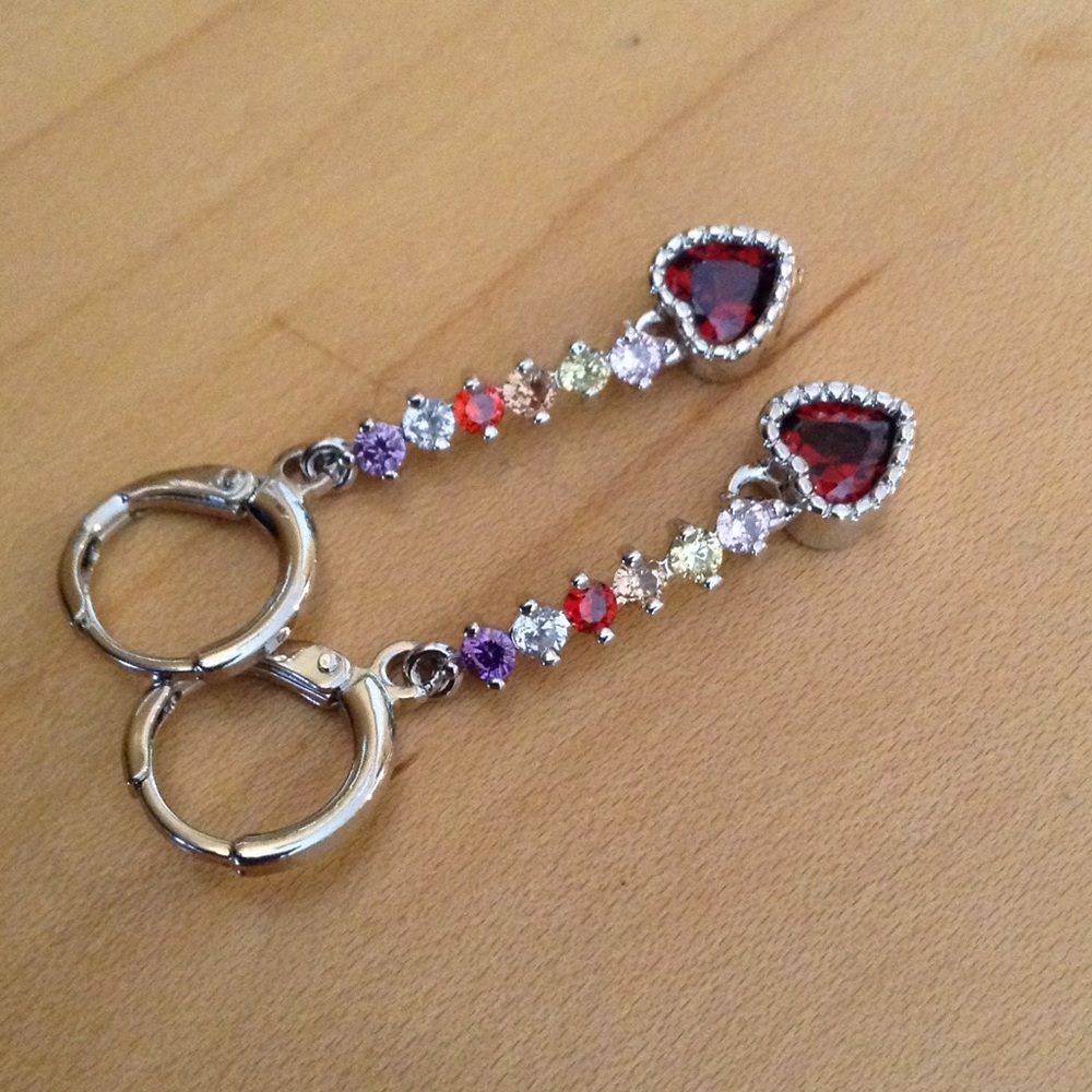 Dangle heart earrings