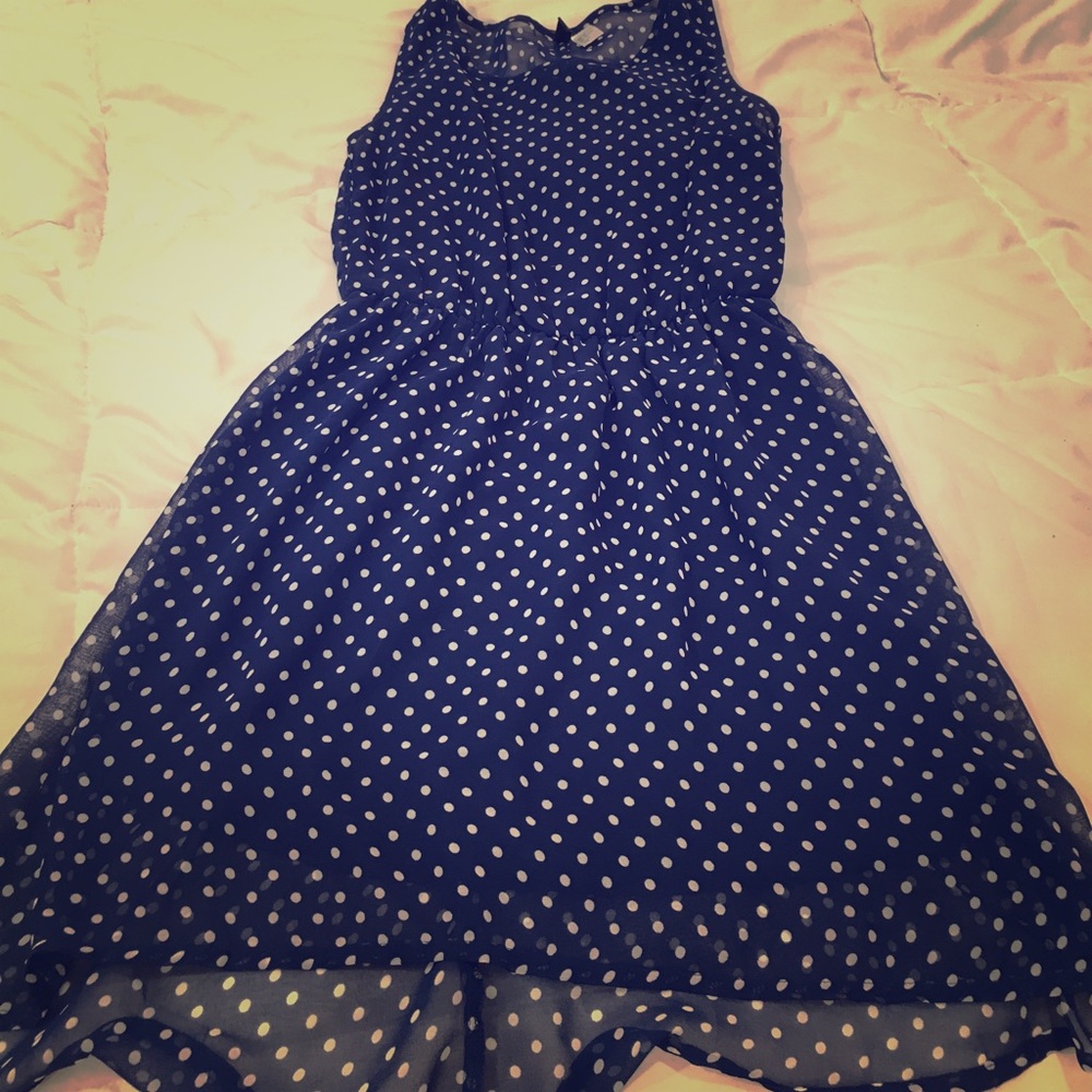 H&M Blue Polk Dot Dress