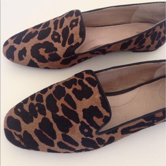 *SOLD*Lands End Leopard Calf Hair Leather Loafers - Picture 7 of 7