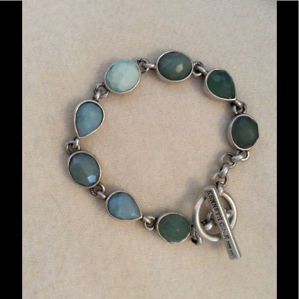 Kenneth Cole silver tone bracelet with stones