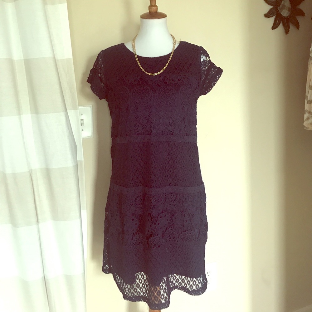Navy lace dress