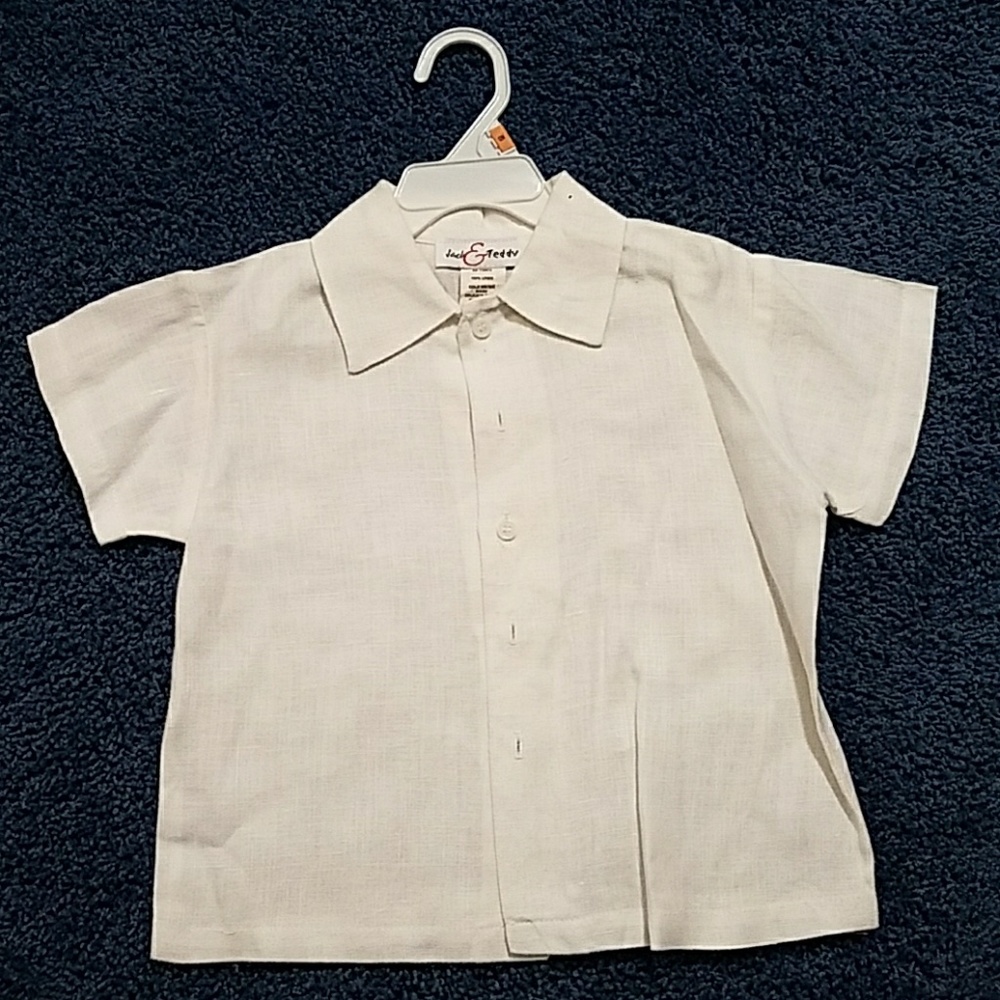 Jack & Teddy white linen shirt