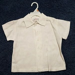 Jack & Teddy white linen shirt