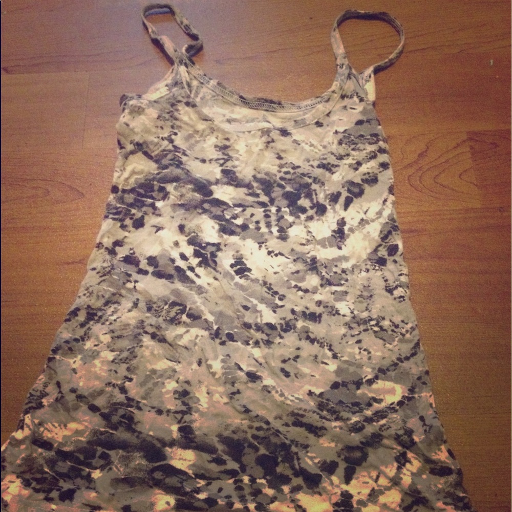 Black and white tank top with cool  swirly designs