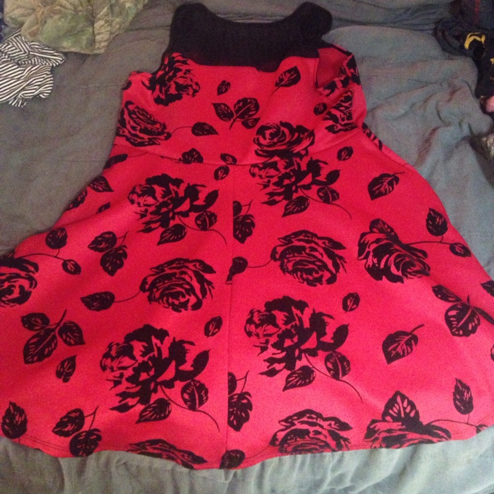 Red and black dress only worn once. 2X