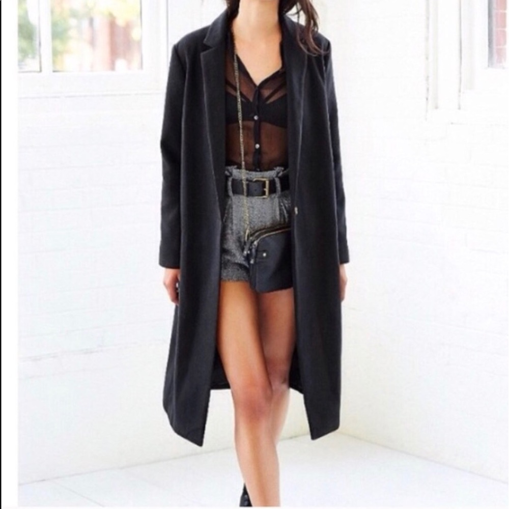 Black Duster Coat from Urban Outfitters 🌸