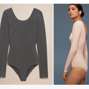 NWOT Aritzia Wilfred Free Koopman Bodysuit Gray/S