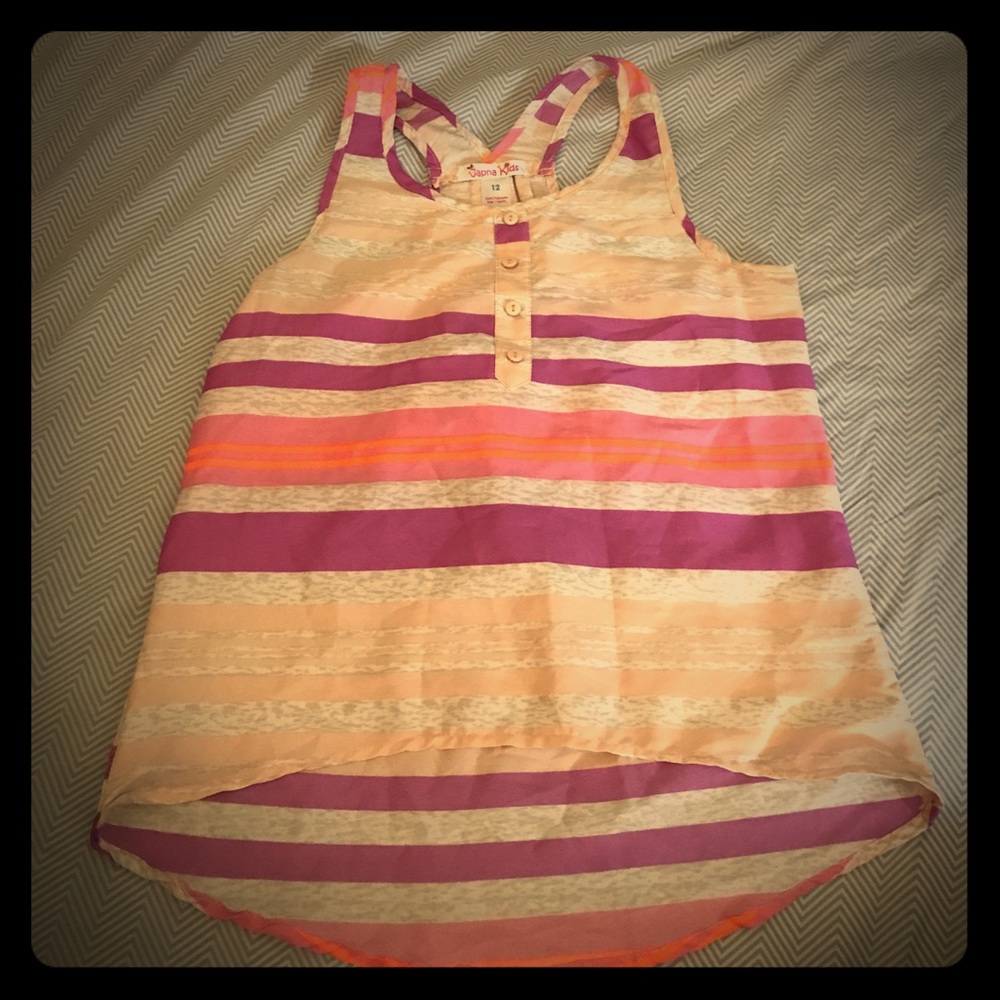 Tween Girls sleeveless Stripped Blouse