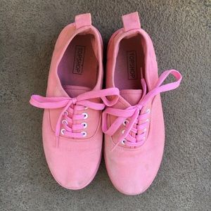 topshop pink platform sneakers!