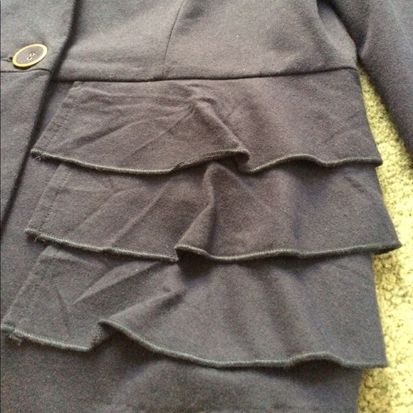 Cynthia Rowley Fitted Blazer Jacket With Ruffles - Picture 3 of 4