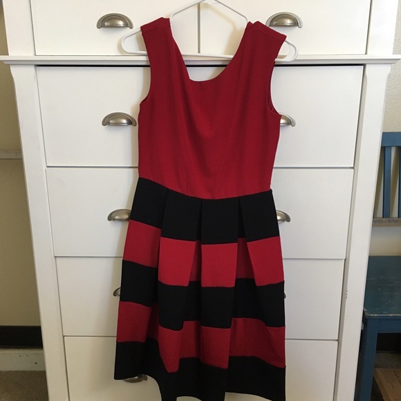 Tiana B. Red & Black A-Line Dress - 4 - Picture 4 of 8