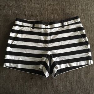 Gap Black and White Striped Shorts
