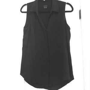 Black sleeveless blouse