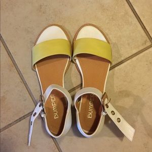 Yellow strap sandals