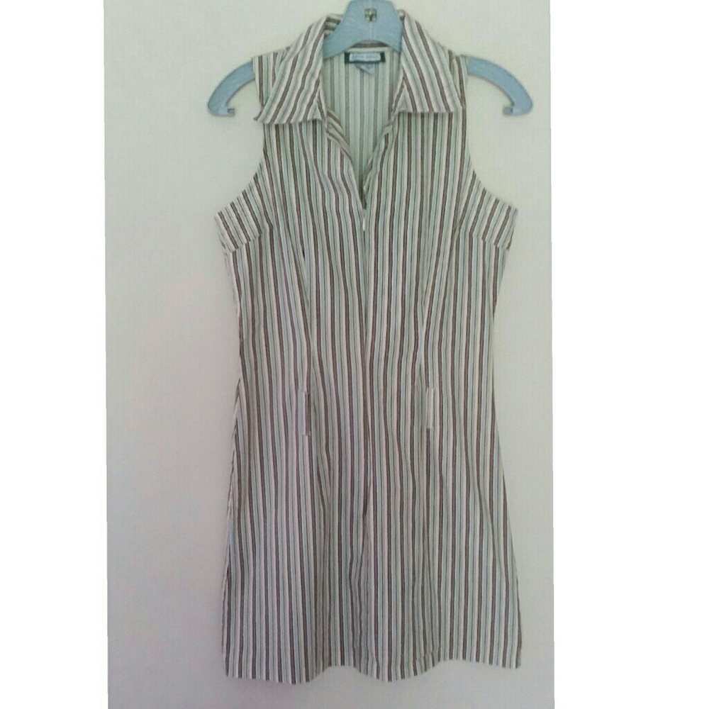 Sleeveless Shirt Dress