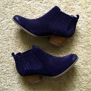 Blue Suede Booties