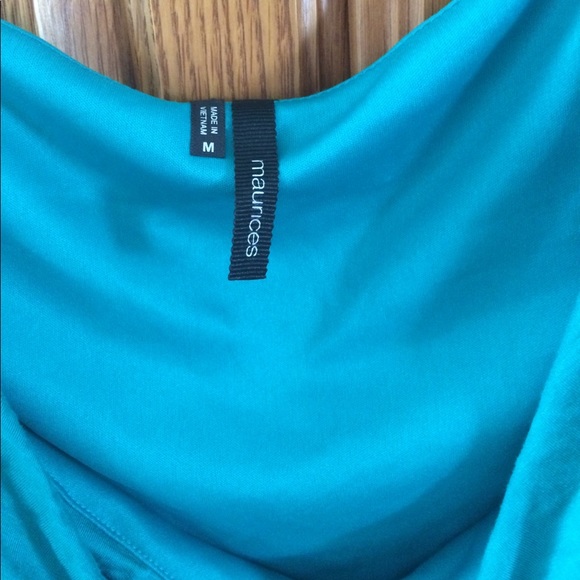 Maurice's Jade green drop cowl neck top - Picture 3 of 3