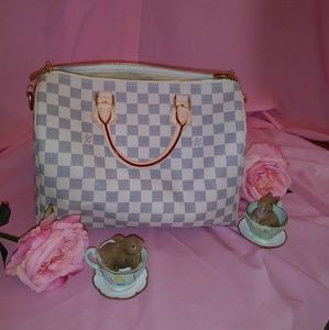 Louis vuitton speedy 30 Bandouliere NEW azur