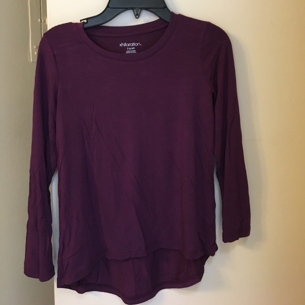 Purple long sleeved shirt