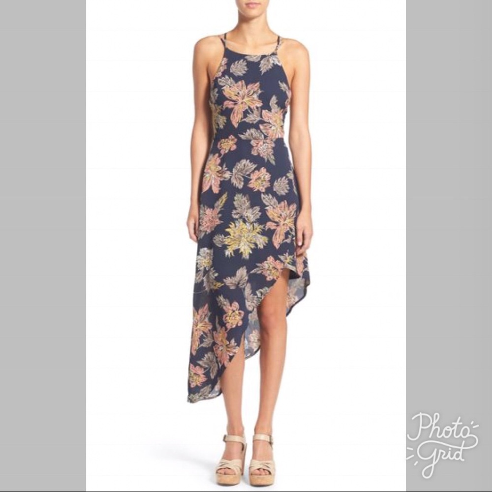 Beautiful lush  summer dress navy coral