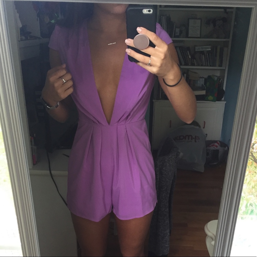 Tobi deep V-neck romper