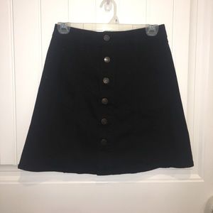 Black button up skirt