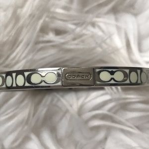 Coach White and Silver Bracelet