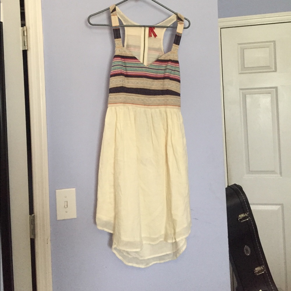 White dress open back