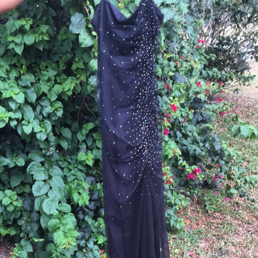 A black formal dress