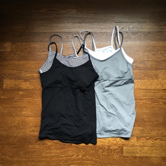 GAP Tops - Pair of GapFit double layer tanks GAP Tops - Pair of GapFit double layer tanks