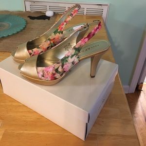 Anne Klein floral heels