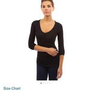 PattyBoutik V-Neck Long Sleeve Top Size Small NWTs