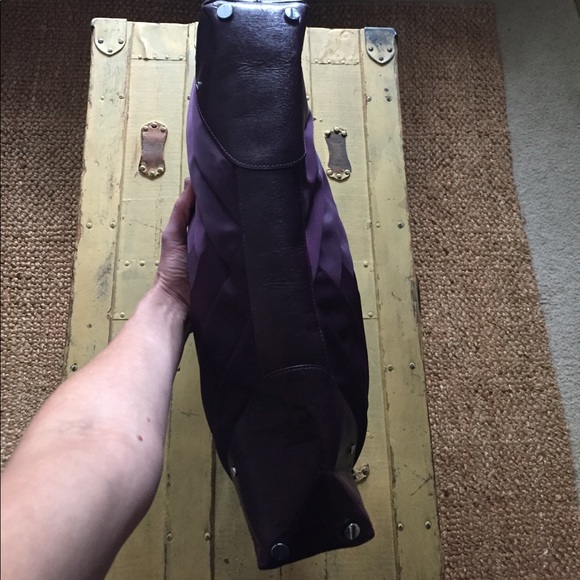 LN 7 FOR ALL MANKIND BRAND STRUCTURAL GEOMETRIC STYLE OVERSIZED BAG PURSE LARGE - Picture 4 of 5