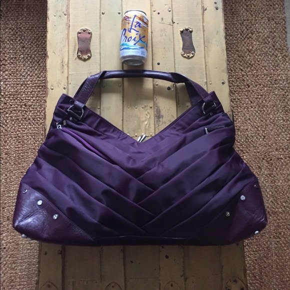 LN 7 FOR ALL MANKIND BRAND STRUCTURAL GEOMETRIC STYLE OVERSIZED BAG PURSE LARGE - Picture 2 of 5