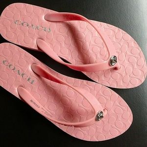 Coach Allison Logo Slip On Sandals NWOT