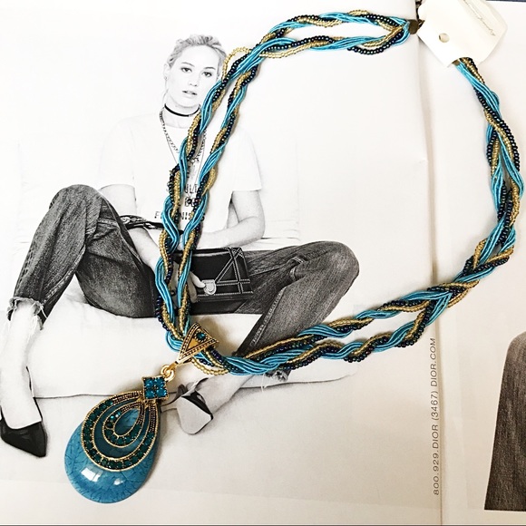 Bohemian Retro Handmade Chain Gemstone Necklace - Picture 3 of 4