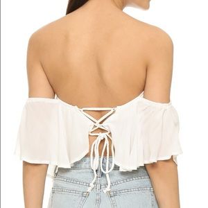 Free People Merpati off the shoulder top in Ivory