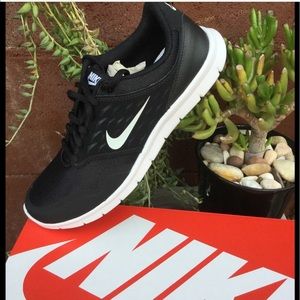 Black Nike running shoes
