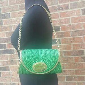 Nine West Small Green Summer Bag Gold Chain