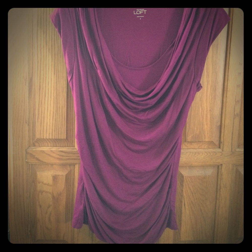 Ann Taylor Loft Drop Cowl Neck Top
