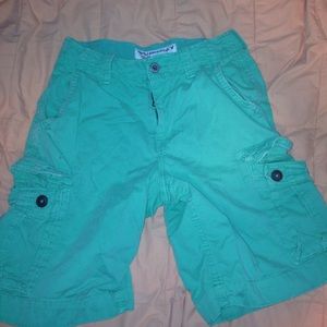 American Eagle Teal Cargo Shorts.