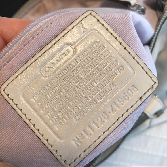 COACH - White/cream leather bag with satchel strap - Picture 3 of 6