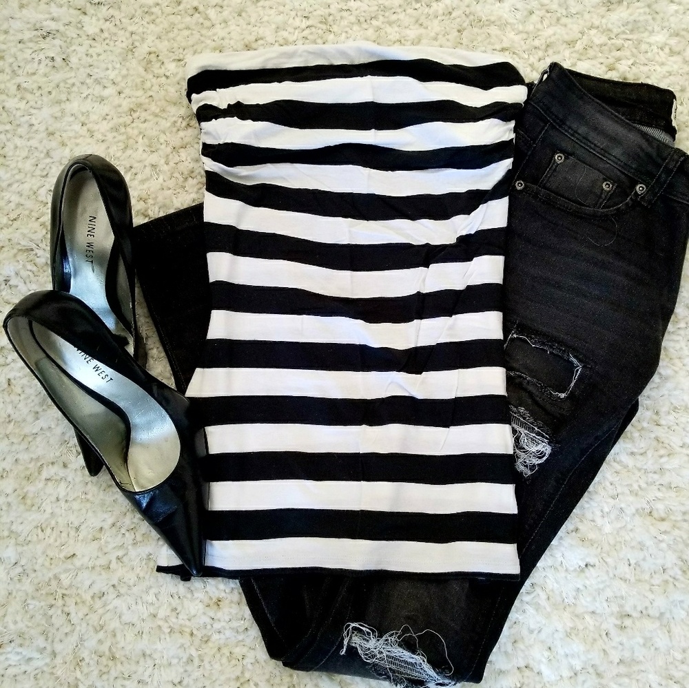 EXPRESS Striped Tube Top