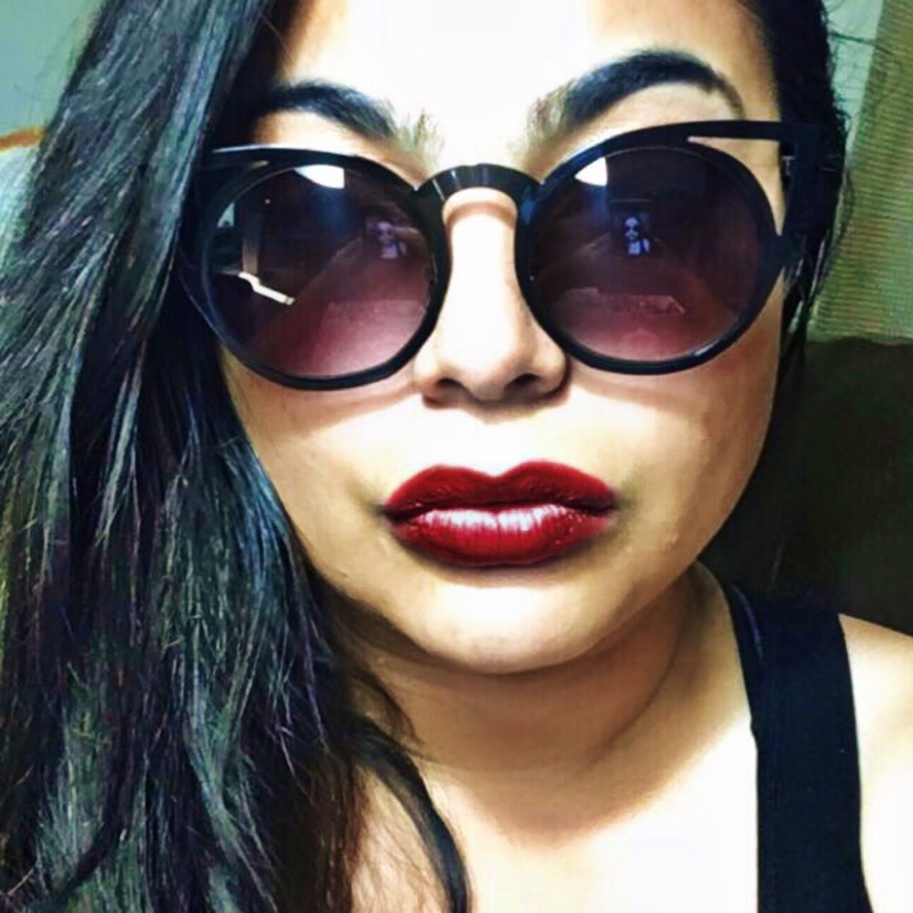 "Lady Abyss" Black cateye cut outs "invader" dupes - Picture 3 of 4