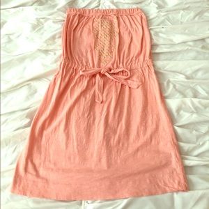 Banana Republic strapless pink dress