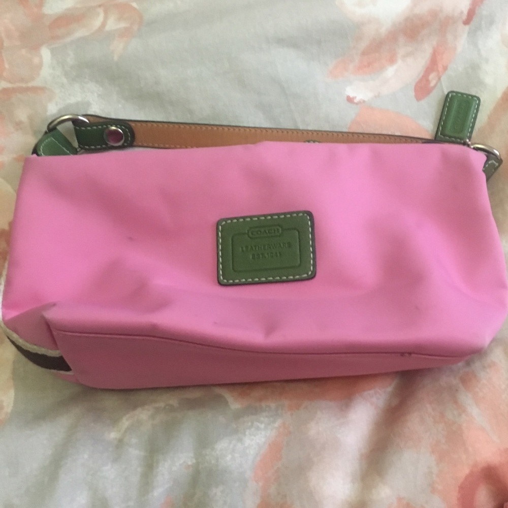Pink Coach Makeup Bag