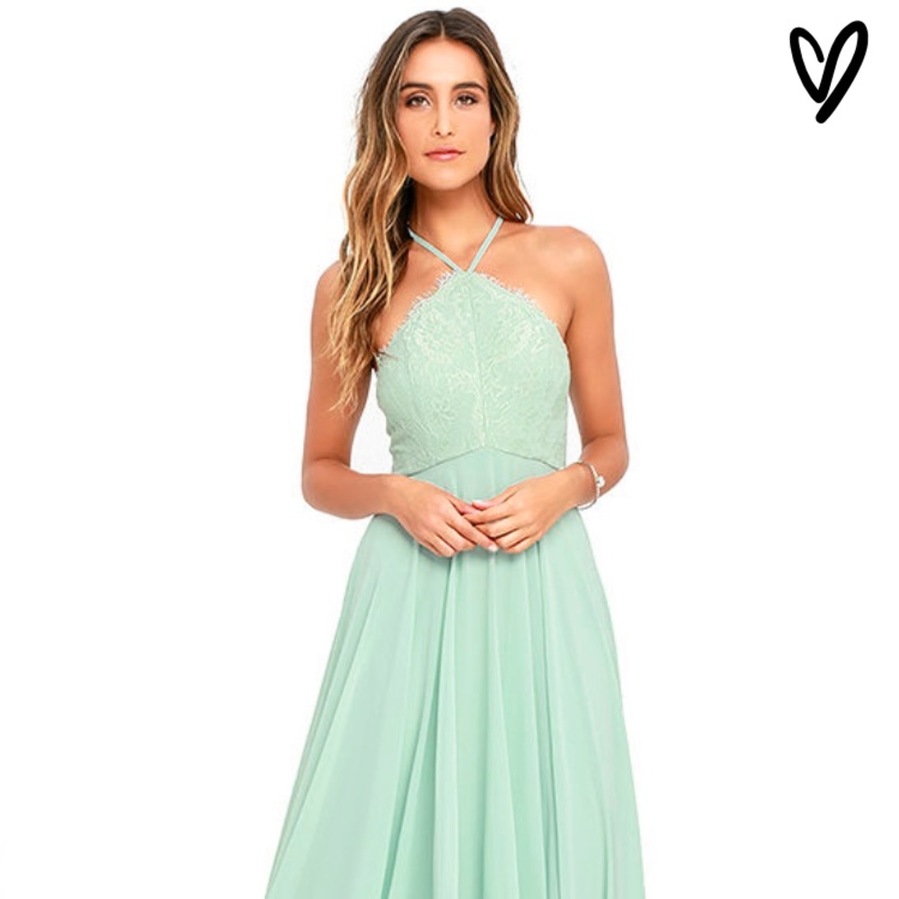 Lulus mint green maxi dress
