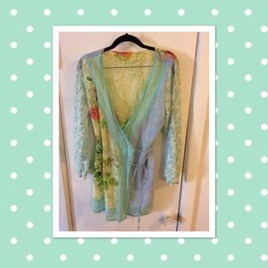 Anthropologie kimono patchwork robe size Small/Med