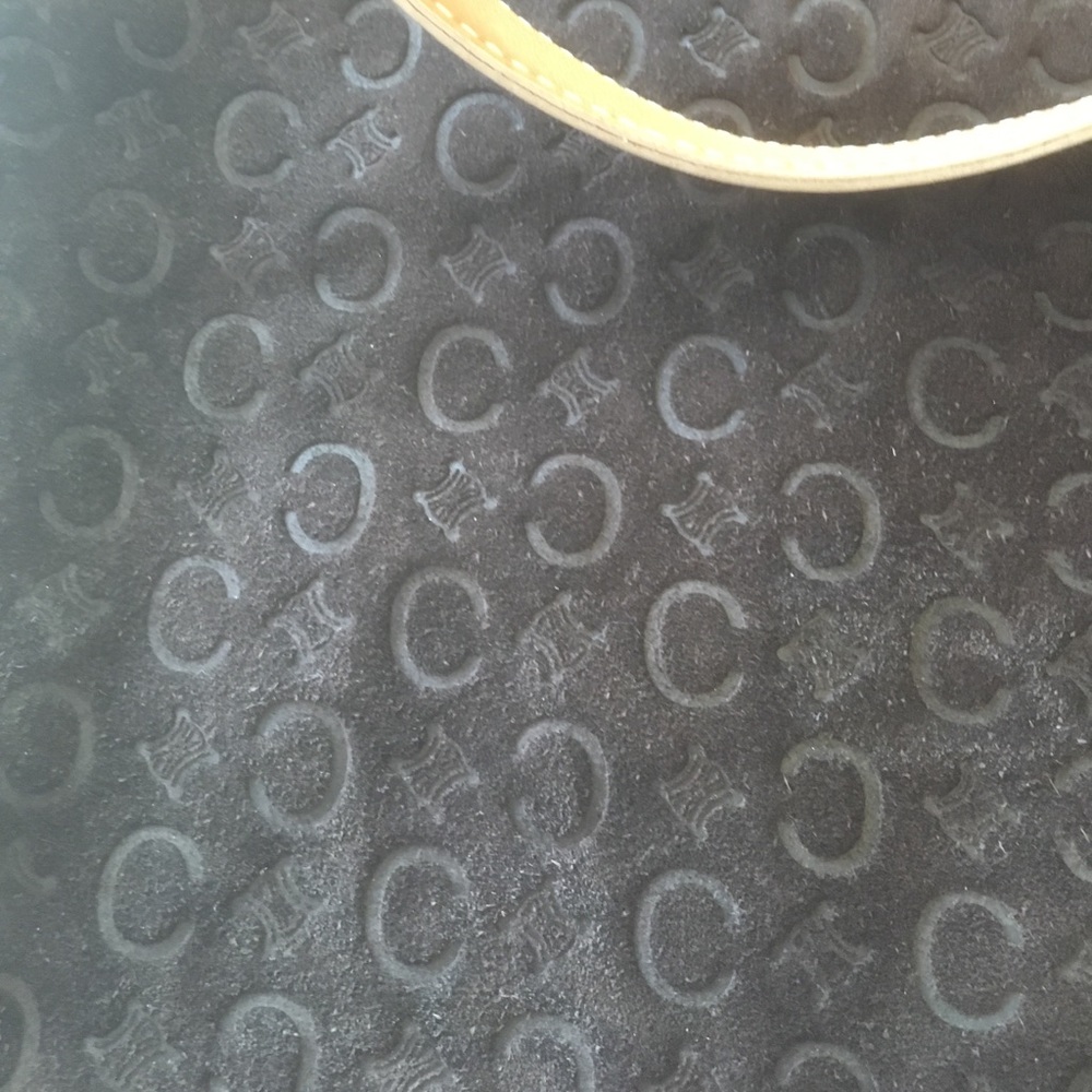 Pristine Celine Brown Suede Monogram Shoulder Bag - image 2